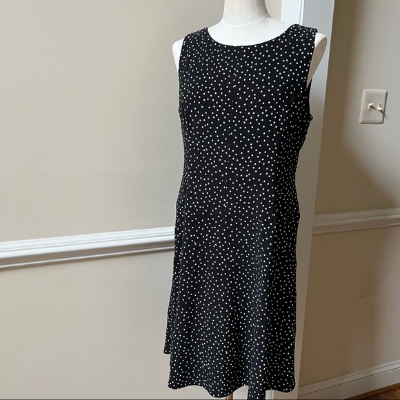 Tommy Hilfiger Black Dress with White Polka Dots. - Picture 2 of 9